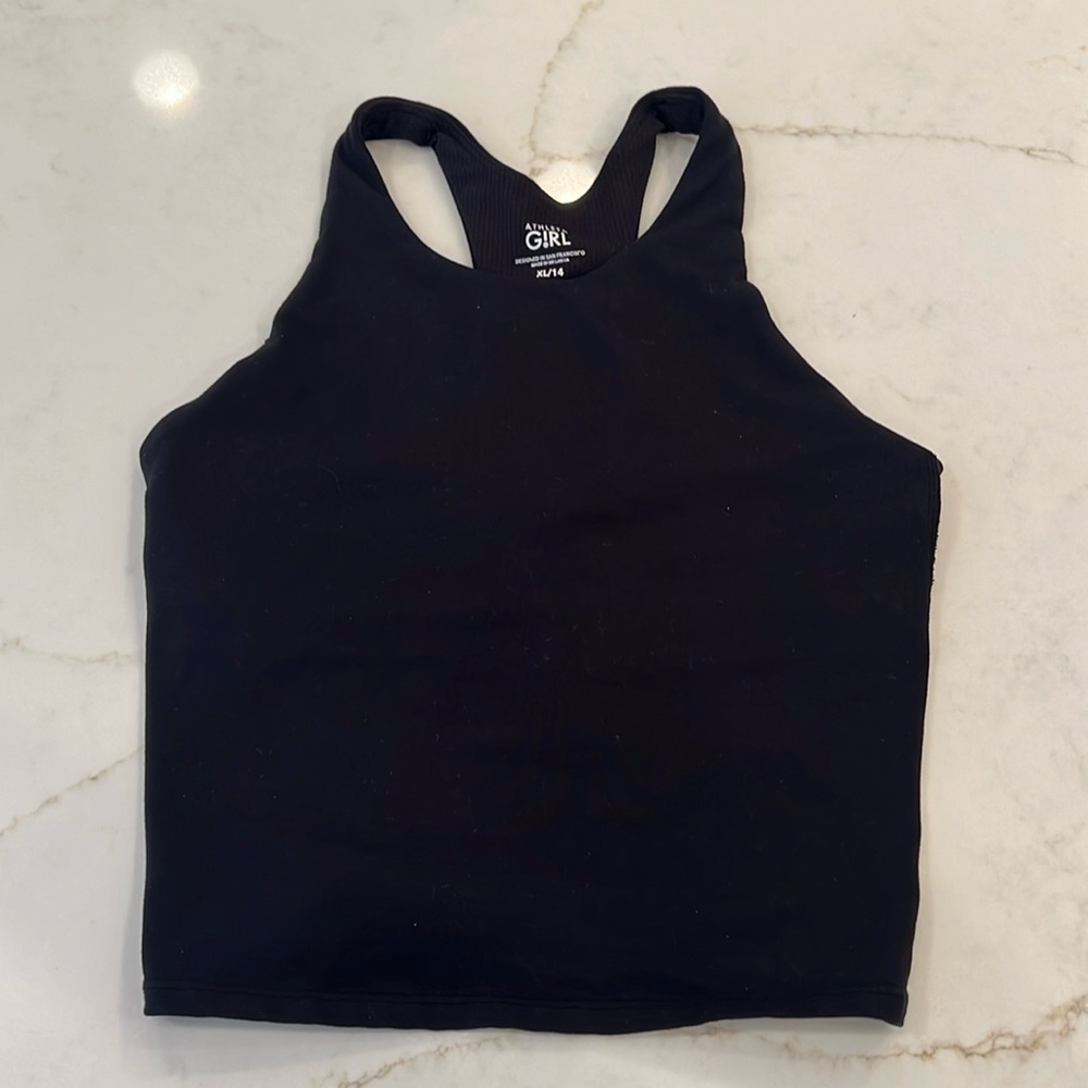 Athleta black crop top